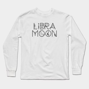 Libra moon sign celestial typography Long Sleeve T-Shirt